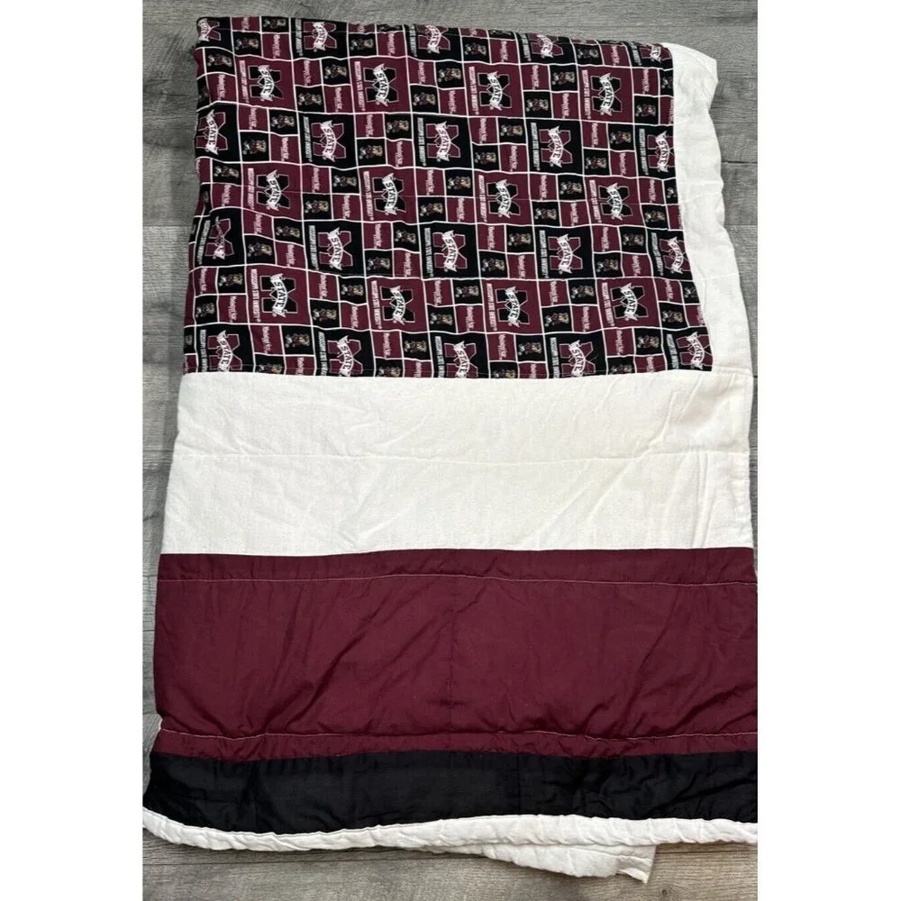 Mississippi State Bulldogs Comforter Bedspread Reversible TWIN College Dorm‎ Bed